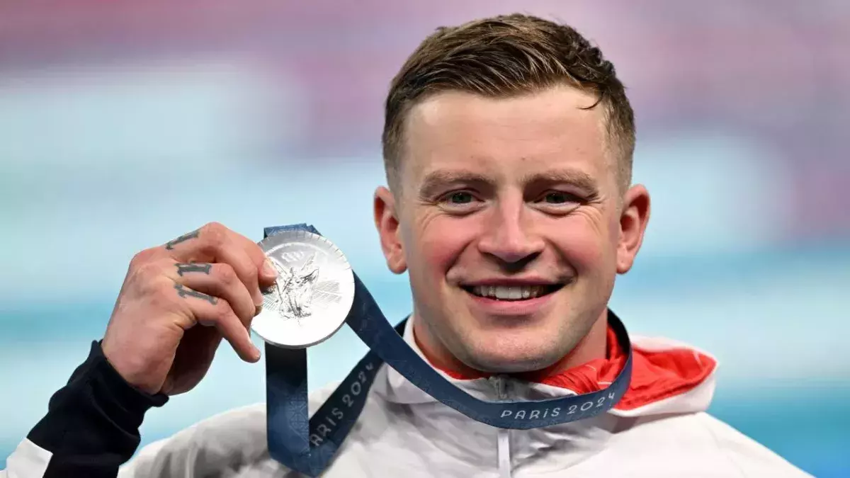 Adam Peaty silver medal Paris olympics