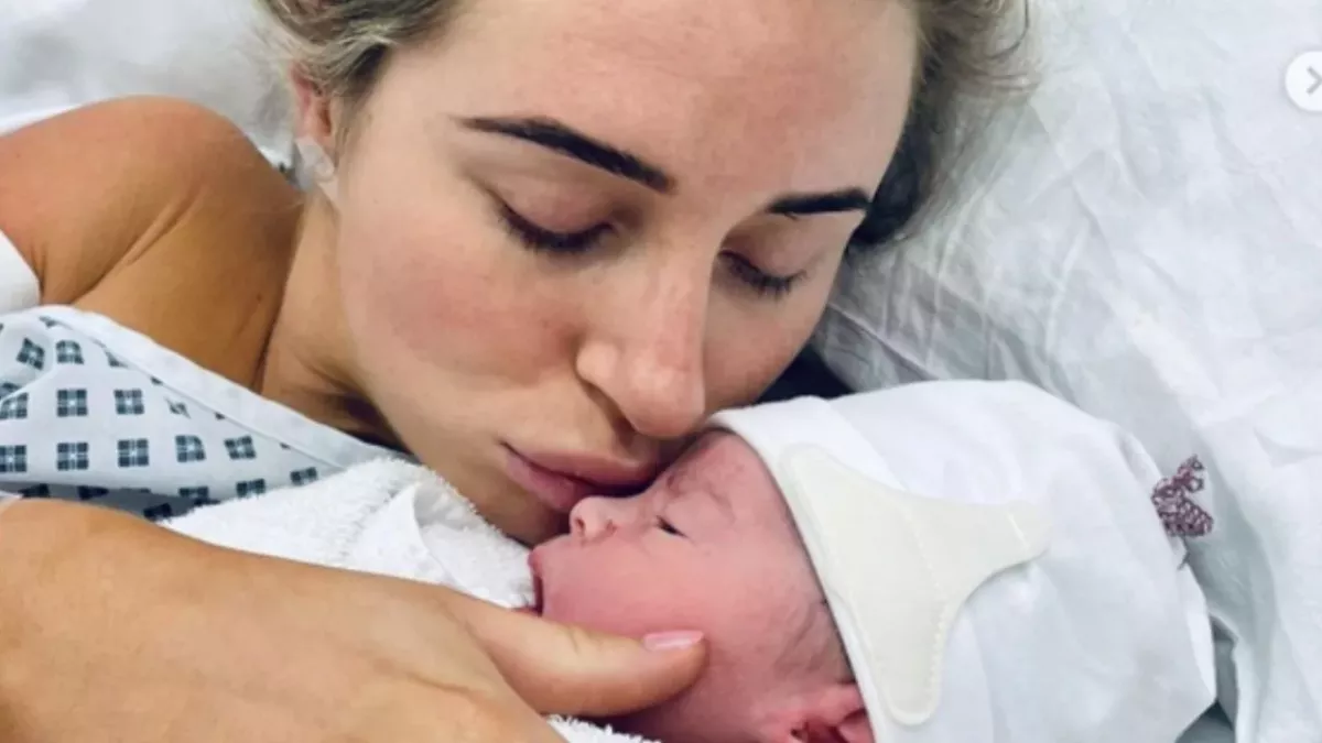 Dani Dyer and her baby boy