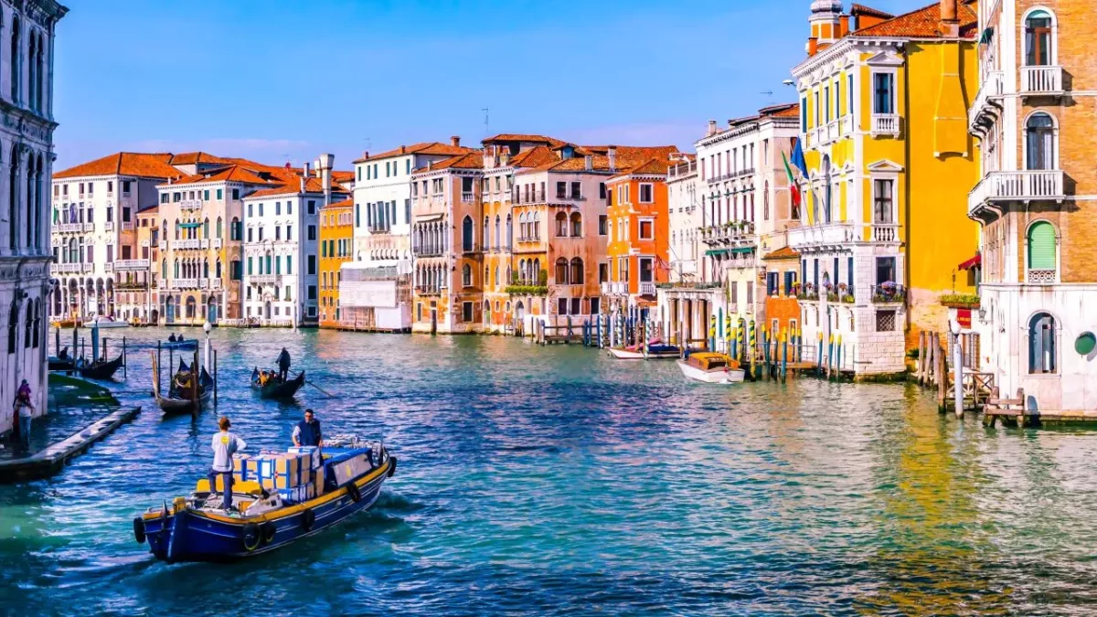 A day on the Venice canal in Italy.