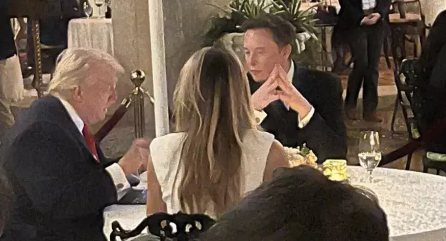 Donald & Melania Trump with Elon Musk