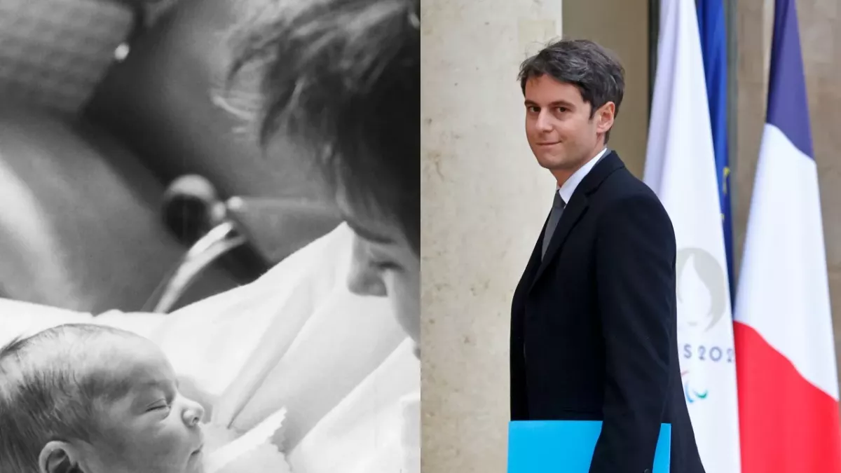 French PM Gabriel Attal childhood pictures cute 