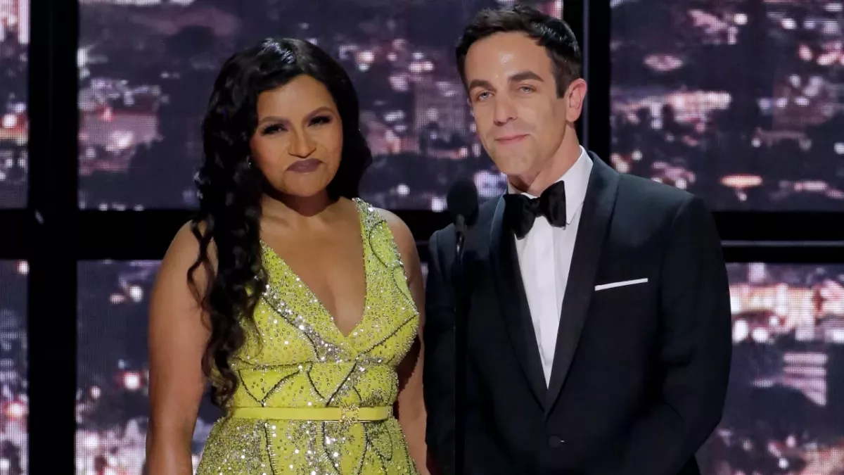 Mindy Kaling and B.J. Novak were co-presenters at Emmys 2022 