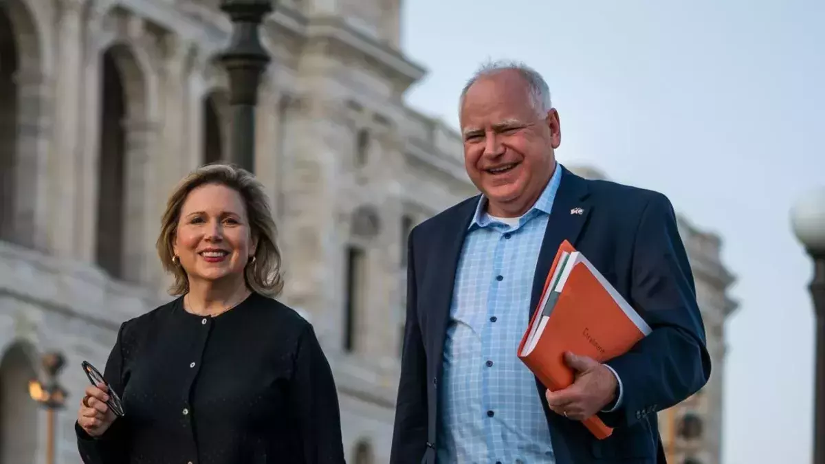 Tim Walz's wife Gwen Walz daughter Hope and son Gus