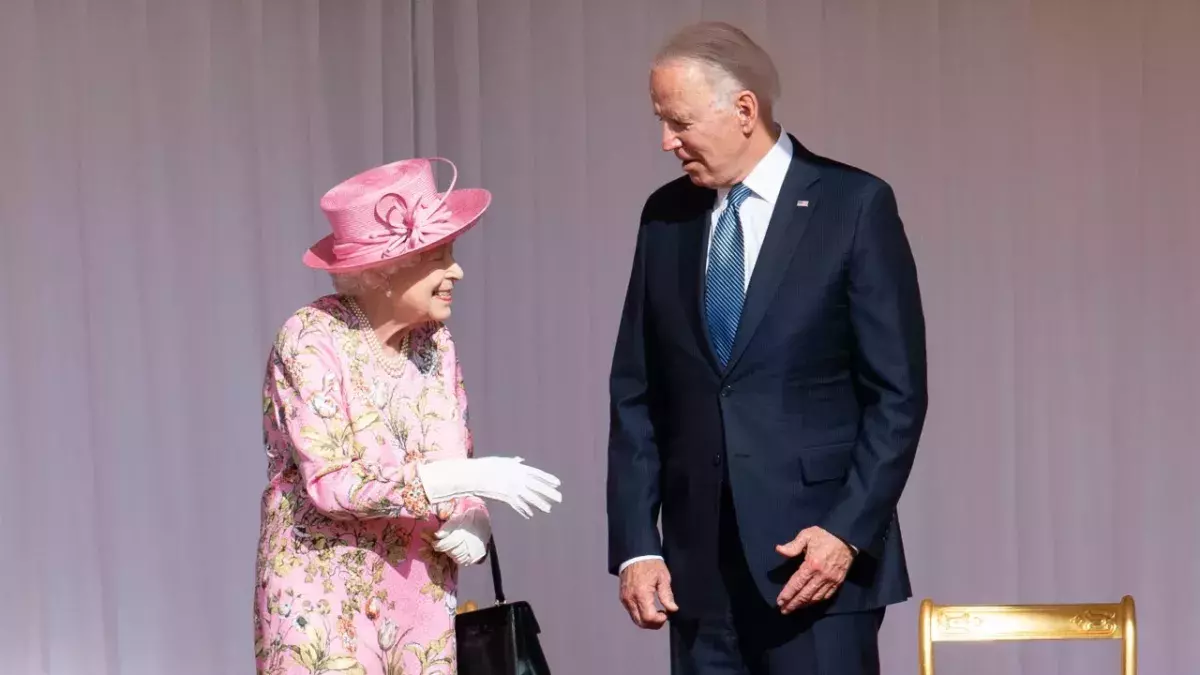 Joe Biden with the Queen