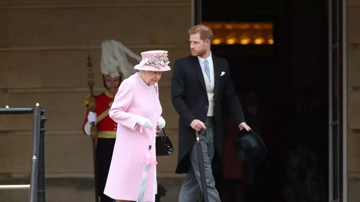 Queen and grandson