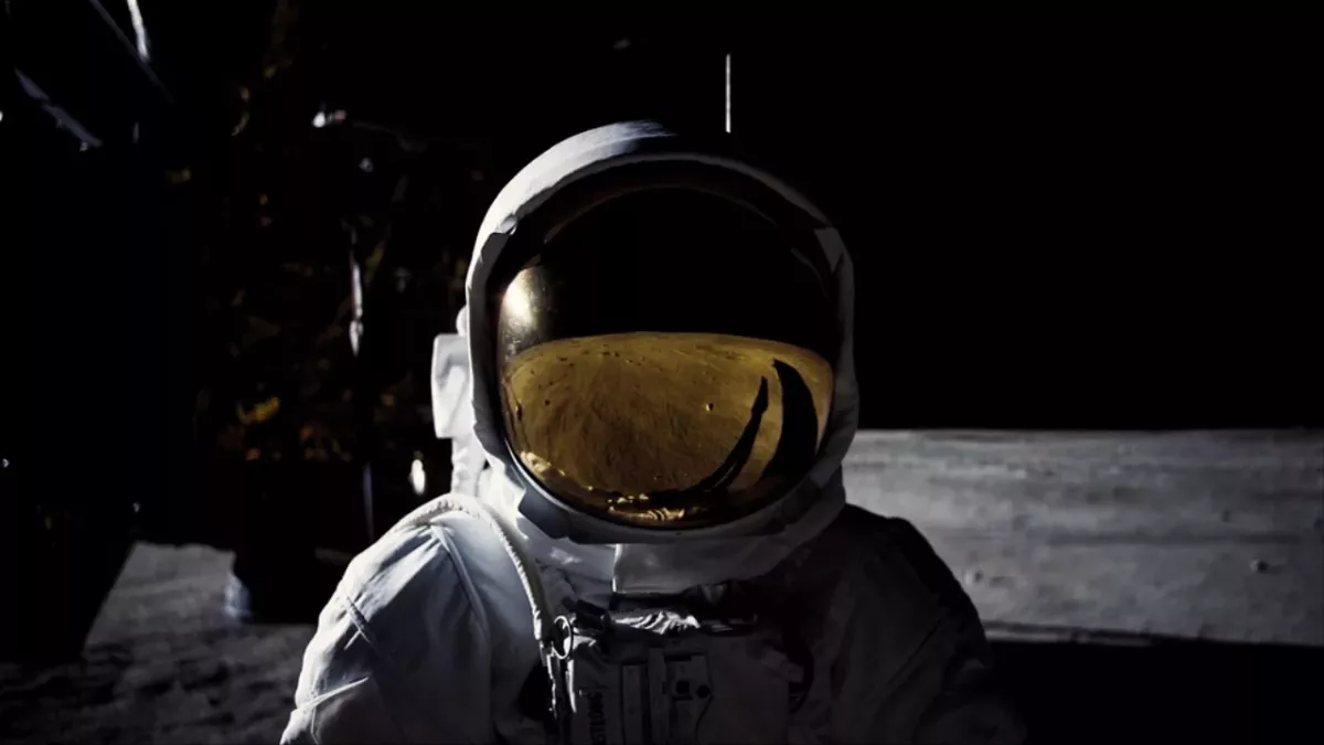 moon landing astronauts weird space