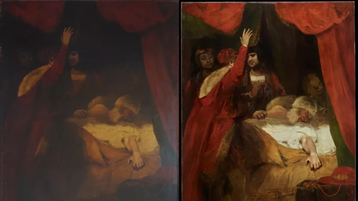 art painting Joshua Reynolds demon restore