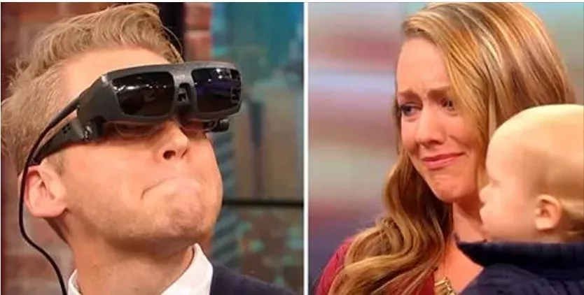 Blind man sees