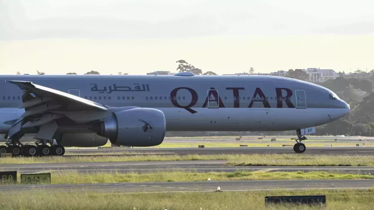 Qatar Airways flight QR 908 to Sydney was held on the tarmac for four hours for the search.