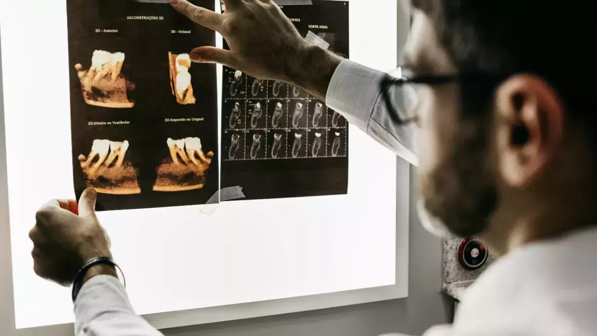 This woman went to the hospital for nausea after swallowing her teeth