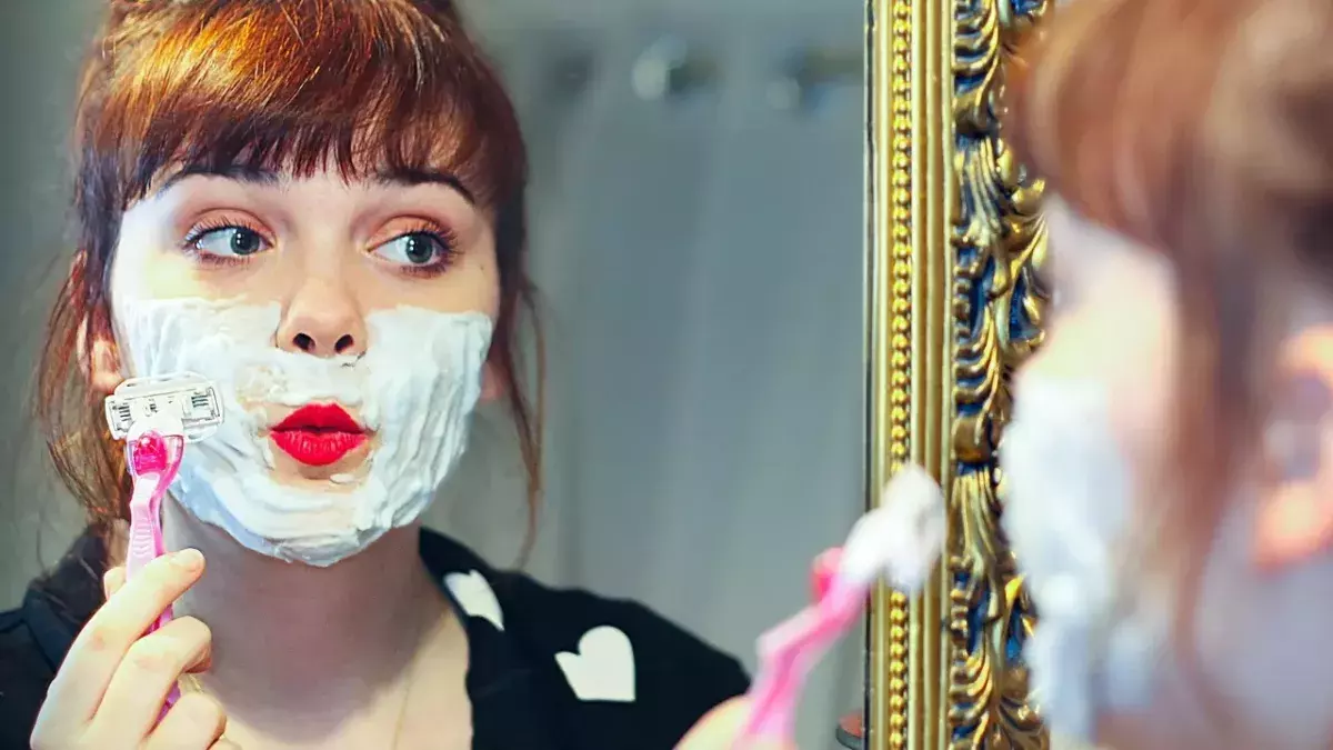 Face shaving for women