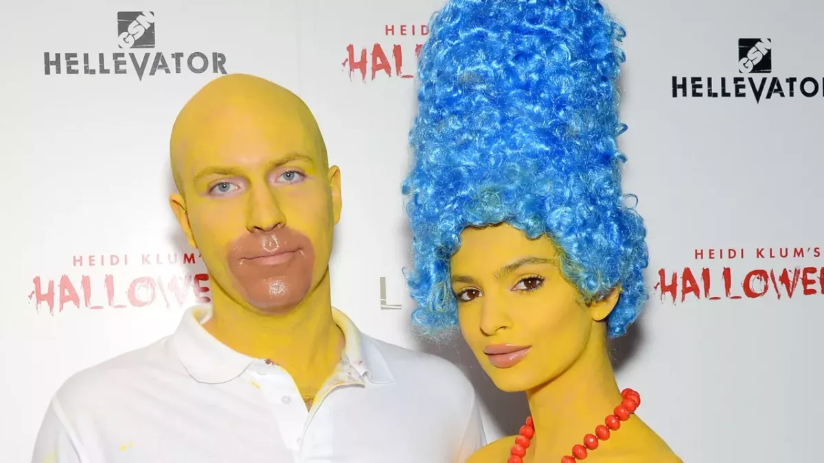Jeff Magid and Emily Ratajkowski attend the Heidi Klum Halloween Party on October 31, 2015