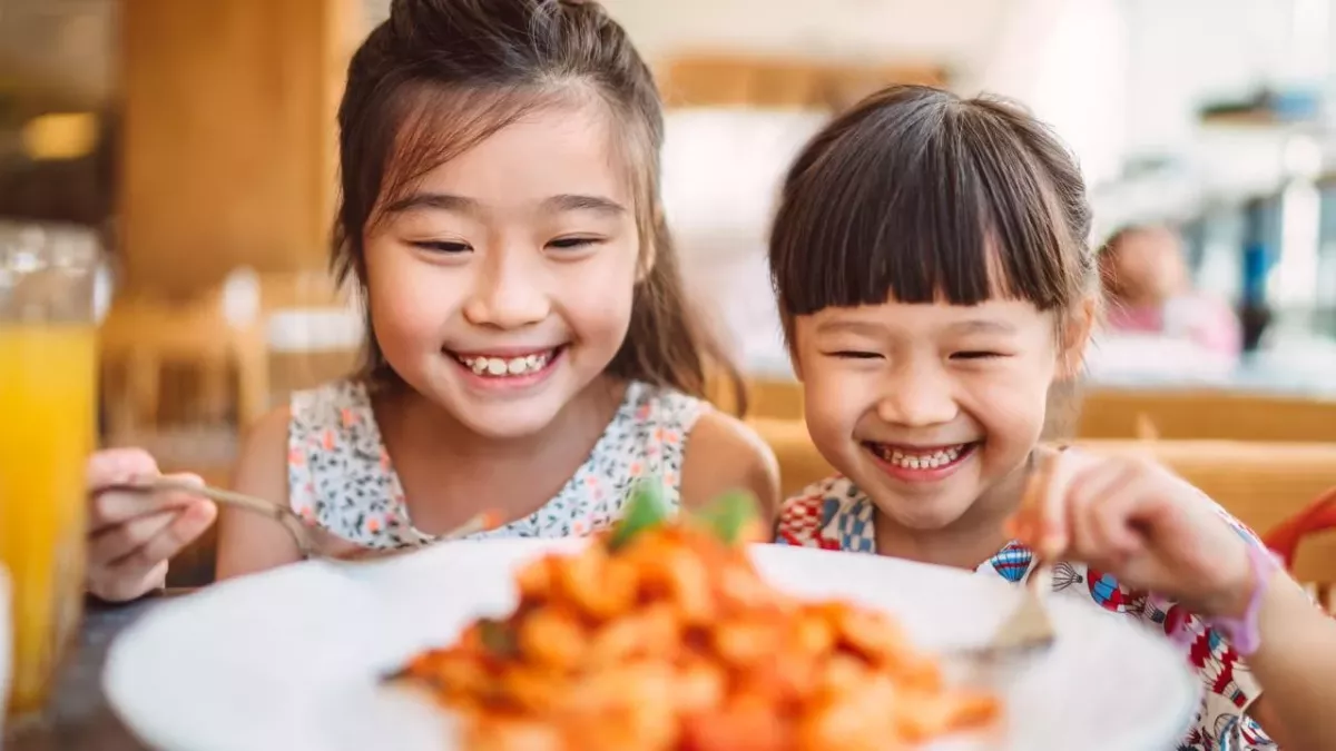 Children eating
