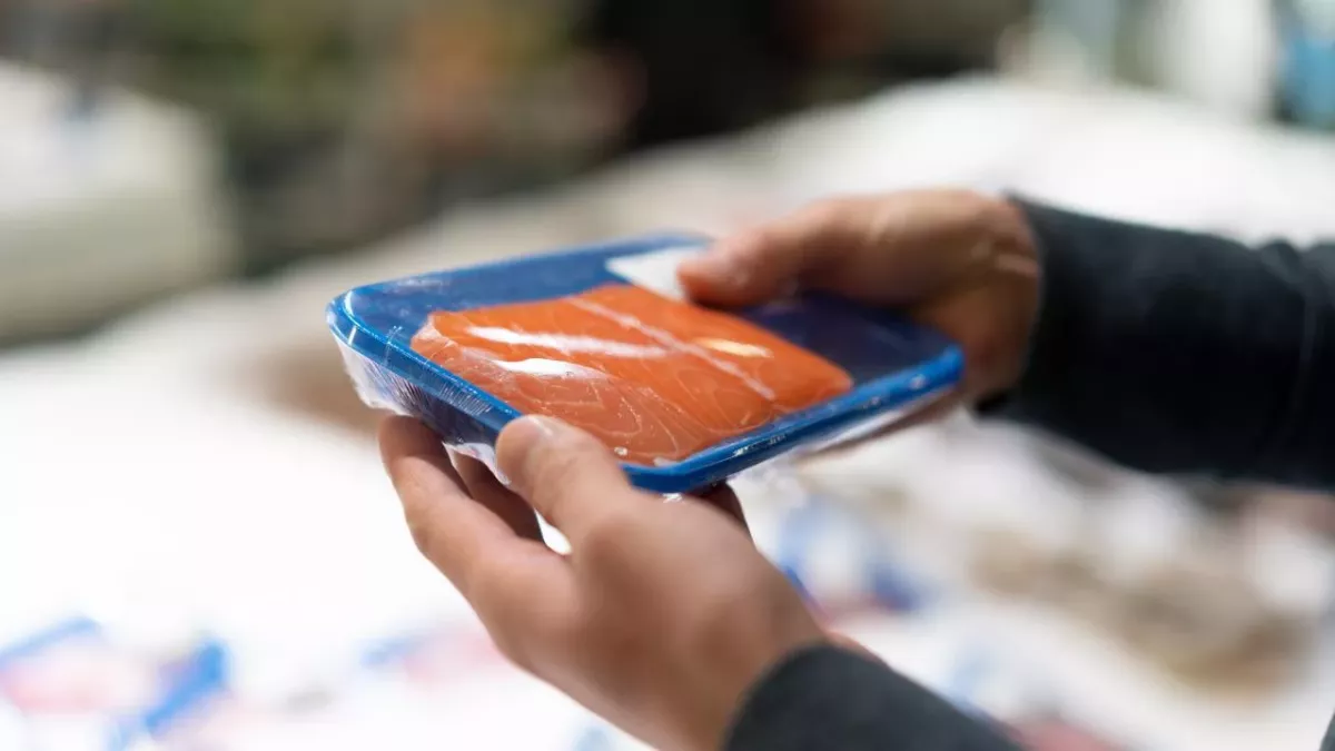 Woman left horrified after finding a wriggling worm inside her salmon filets