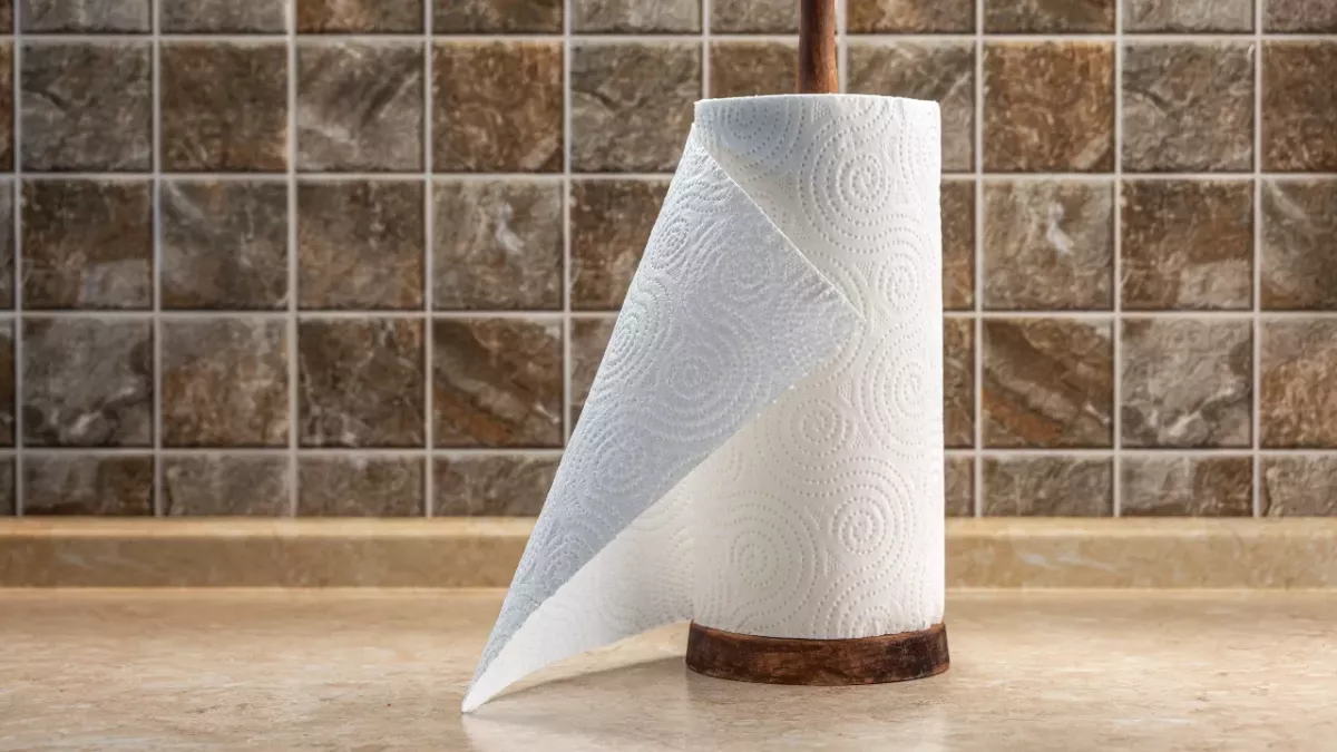 Secret storage in paper towel holder