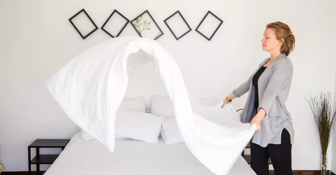 Making bed