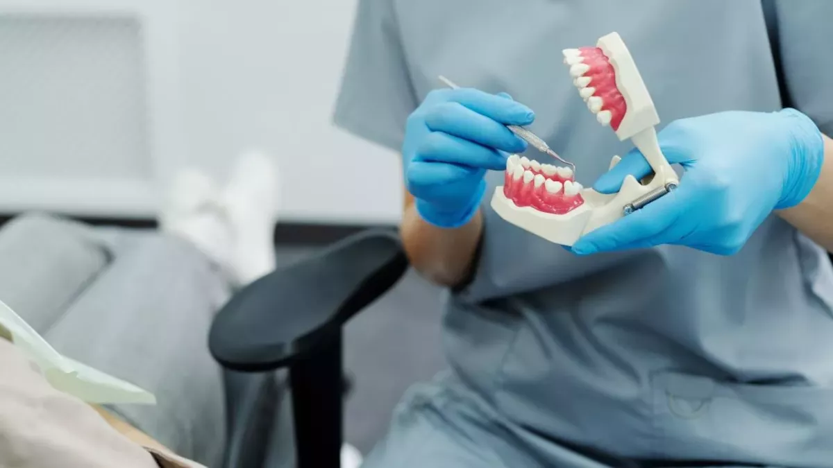 black triangles between teeth