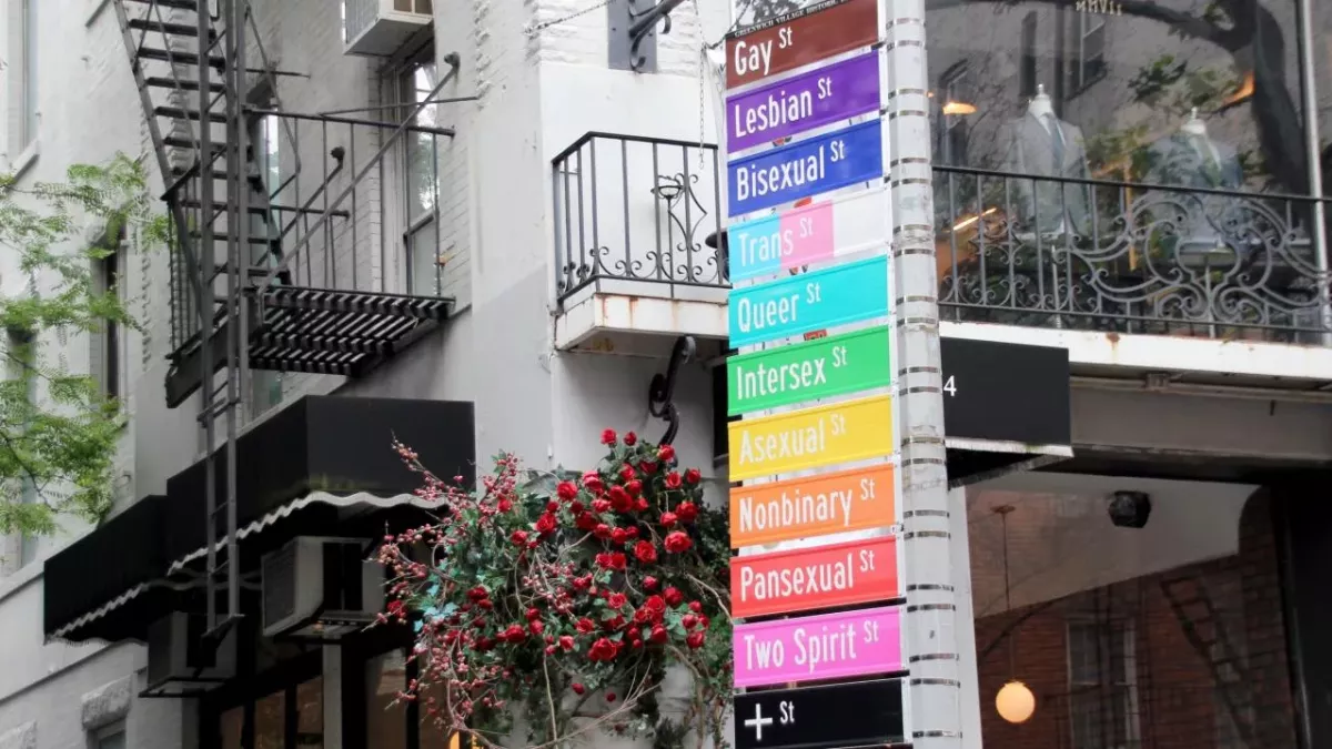 LGBTQIA+ street signs