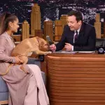 Airana Grande w/ Her Dog On The Tonight Show w/ Jimmy Fallon