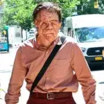 Sebastian Stan dressed as his character from A Different Man
