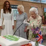 Sword-wielding Queen awes Kate Middleton and Camilla Parker Bowles
