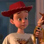 Andy from Toy Story and Woody