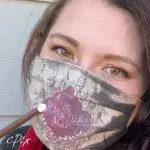 Marauders map face mask.