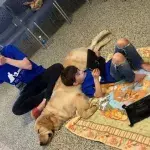 This mother bursts into tears at the sight of her son and his dog