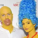 Jeff Magid and Emily Ratajkowski attend the Heidi Klum Halloween Party on October 31, 2015