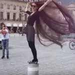 This young woman has the longest and heaviest hair in Europe