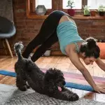 A downwards facing dog
