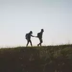 Couple walking