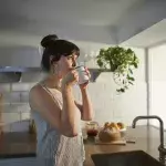 Woman drinking coffee