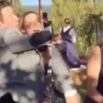 A man humiliates his girlfriend after she catches the bouquet at a wedding
