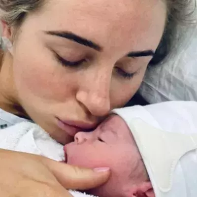 Dani Dyer and her baby boy