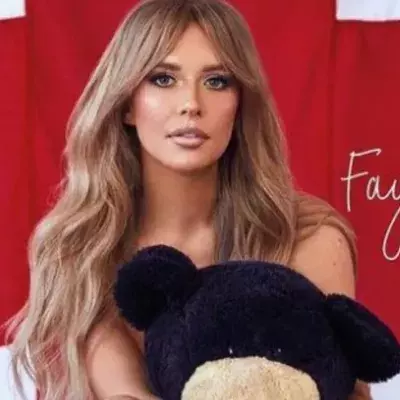 Faye Winter strips naked and hides behind a Teddy for PETA’s latest campaign
