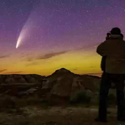 This green comet will only be visible to the naked eye once in your lifetime