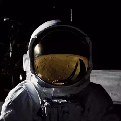 moon landing astronauts weird space