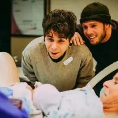 A 61-year-old woman gave birth to her gay son's child!