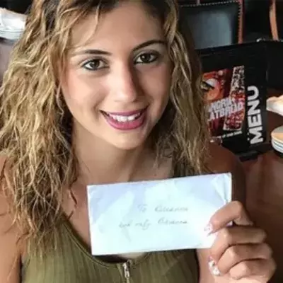 Brianna Siegel was one lucky waitress