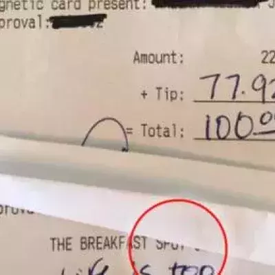 A generous tip with a powerful message!