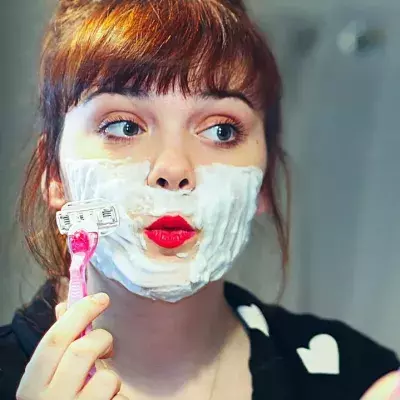 Face shaving for women