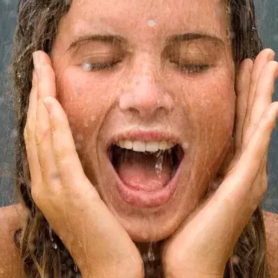 Washing your face in the shower is not good for you