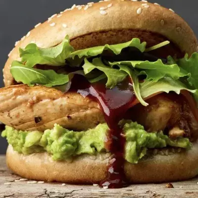 Chicken avocado burger