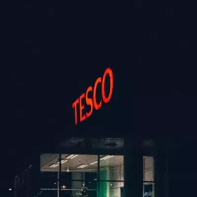 Tesco shopper inside chocolate Santa