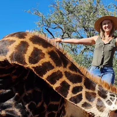 Giraffe and Poacher