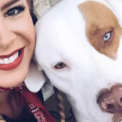 Woman with a dog