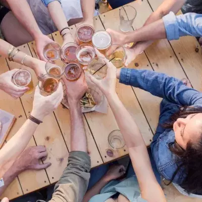 Friends drinking