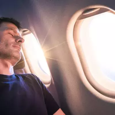 Sleeping on the plane 