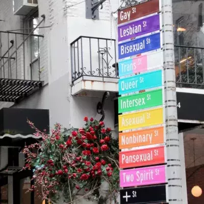 LGBTQIA+ street signs